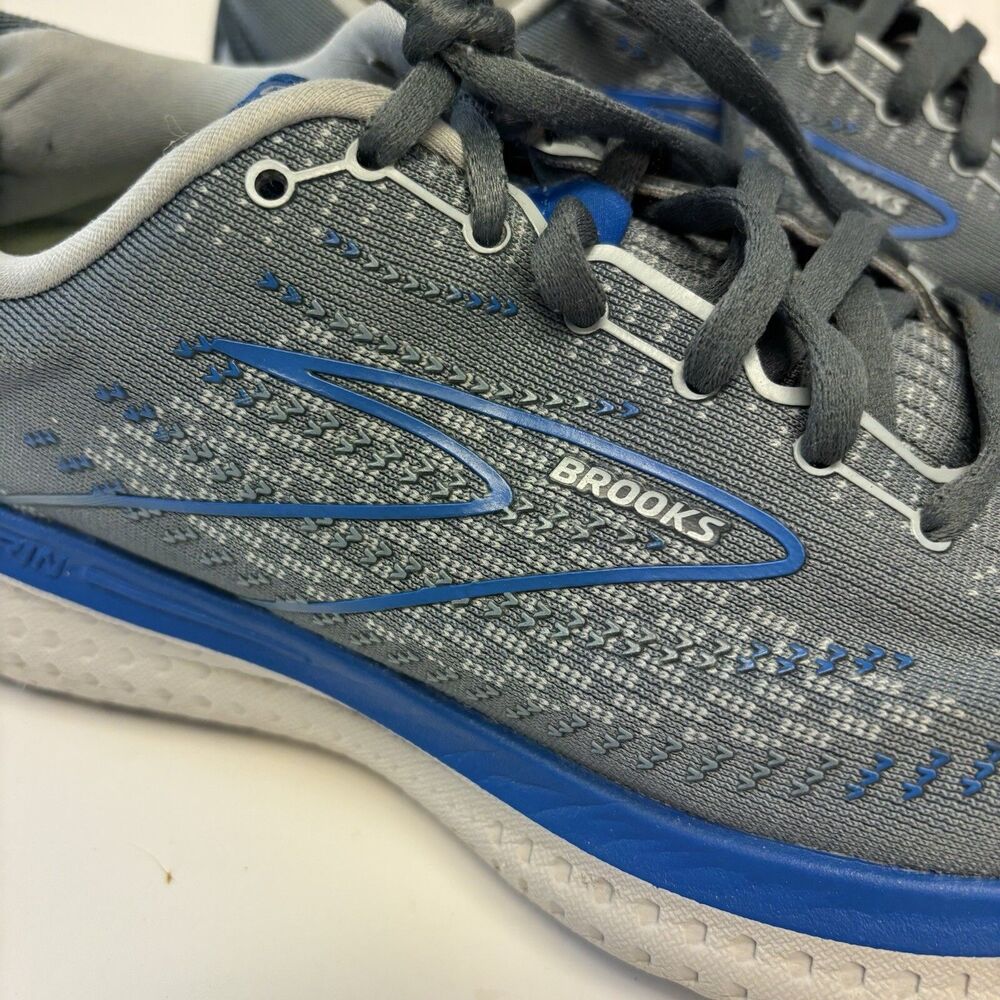 Brooks Mens Glycerin 19 1103561D095 Gray Blue Running Shoes Sneakers Size 8 - Picture 3 of 11